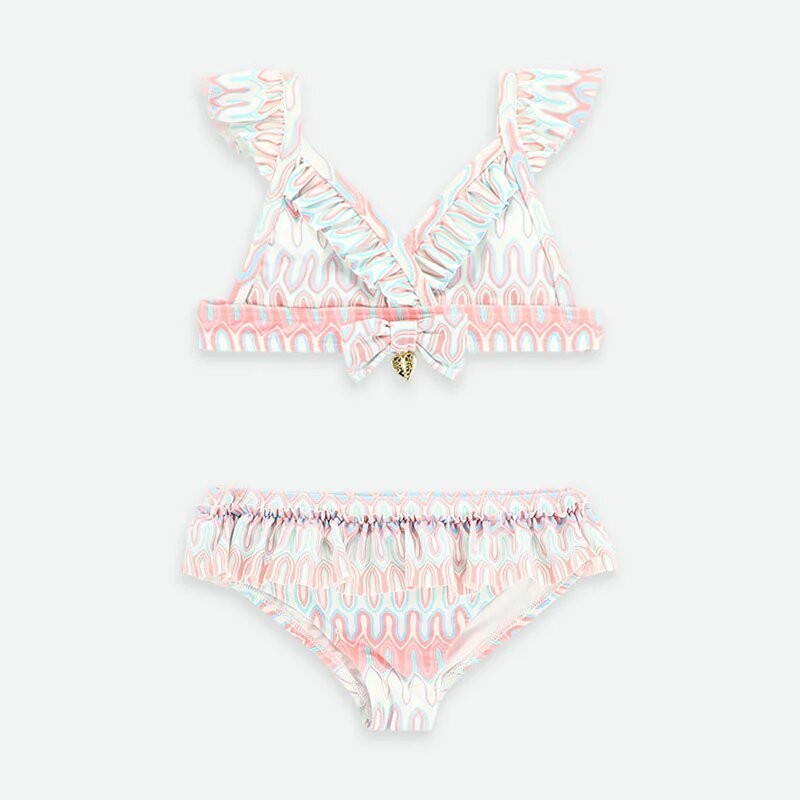 Kid Algarve Bikini Coral Multicolor