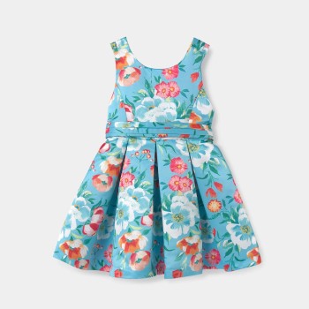 Παιδικό Μπλε Φόρεμα Εμπριμέ Με Λουλούδια Abel and Lula