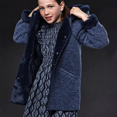 Children's Blue Ruff Mouflon Coat Mayoral