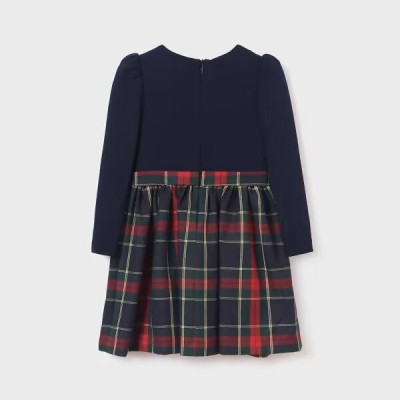 Kids Dark Blue Plaid Dress Abel and Lula