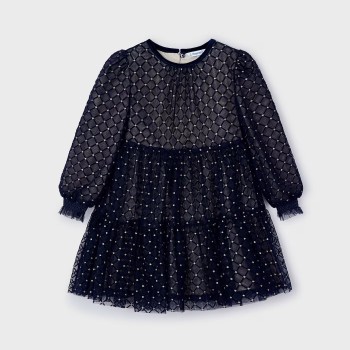 Παιδικό Μπλε Τούλινο Φόρεμα Mayoral