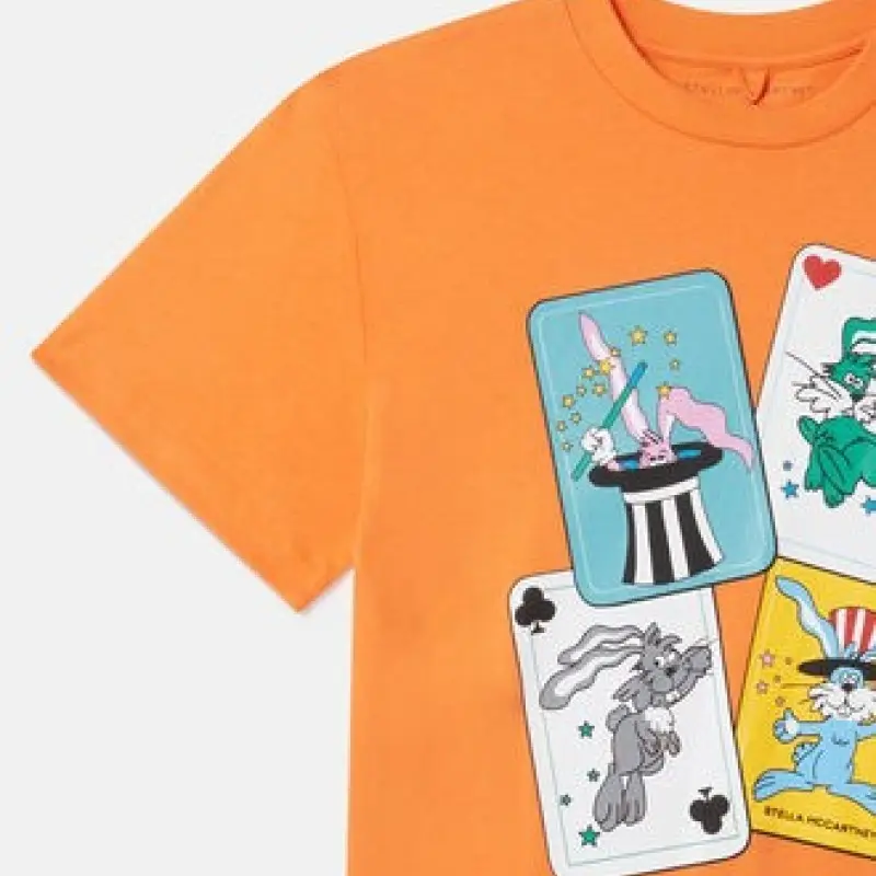 Magician Bunny Graphic Crewneck T-Shirt Stella Mc Cartney Magician Bunny Graphic Crewneck T-Shirt Stella Mc Cartney