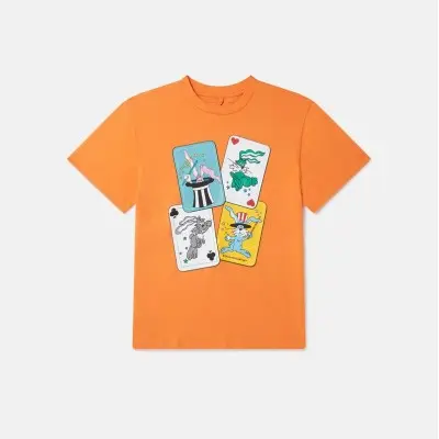 Magician Bunny Graphic Crewneck T-Shirt Stella Mc Cartney Magician Bunny Graphic Crewneck T-Shirt Stella Mc Cartney