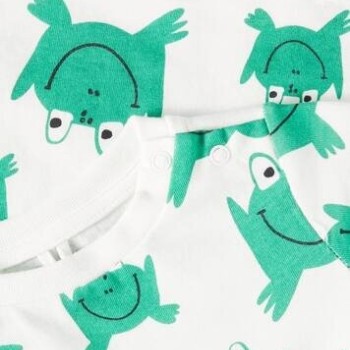 Stella Mc Cartney Βρεφικό Μπλουζάκι Λευκό Με Βατραχάκια 