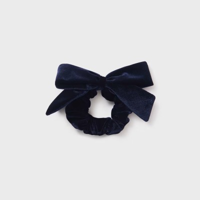 Children's Navy Blue Perforated Bow Scrunchie Abel and Lula
