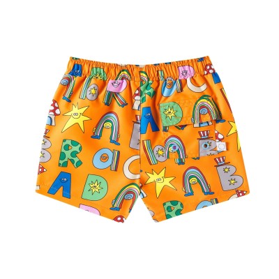 Baby Orange Swimsuit With Letters Stella Mc Cartney