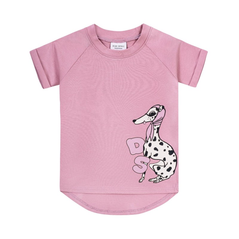 Dalmatian Pink T-shirt For Girls Dalmatian Pink T-shirt For Girls