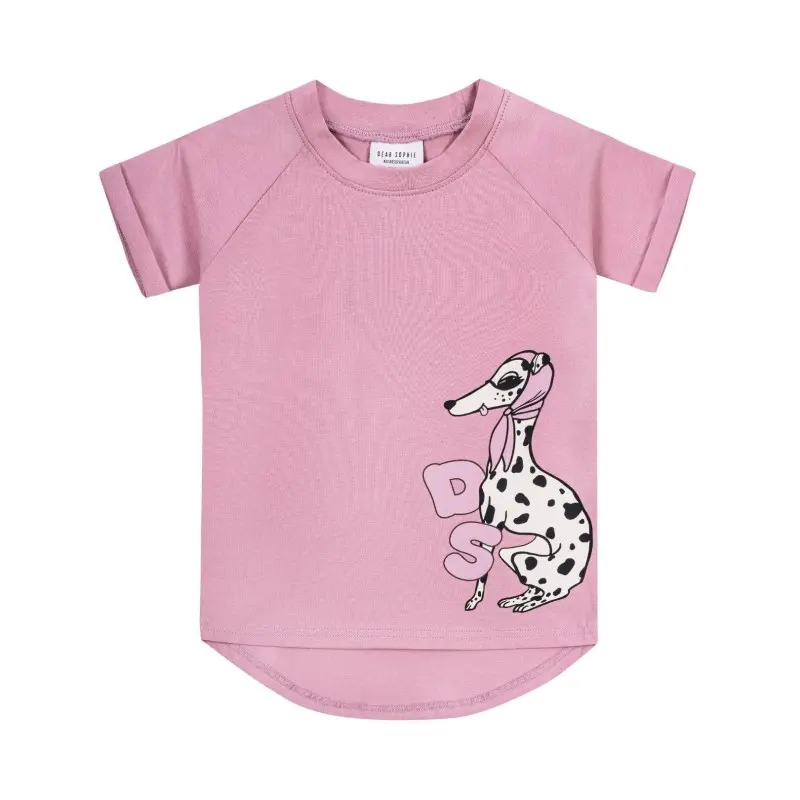 Dalmatian Pink T-shirt For Girls Dalmatian Pink T-shirt For Girls