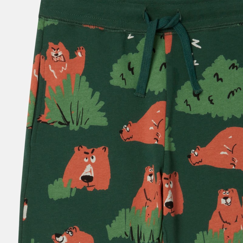 Kids Brown Bear Green Track Pants Stella McCartney Kids Brown Bear Green Track Pants Stella McCartney