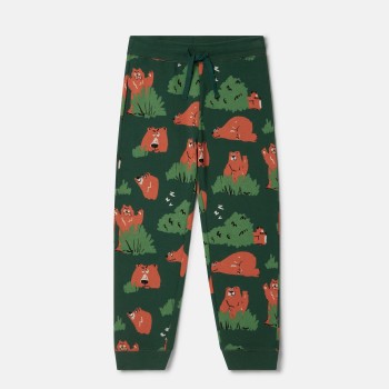 Kids Brown Bear Green Track Pants Stella McCartney Kids Brown Bear Green Track Pants Stella McCartney