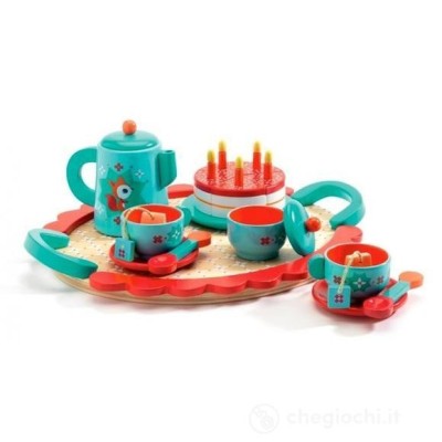 Children's Green Wooden Tea Set Djeco