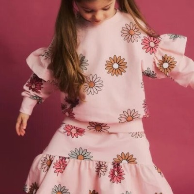Pink Floral Sweatshirt For Kids Dear Sophie