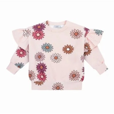 Pink Floral Sweatshirt For Kids Dear Sophie