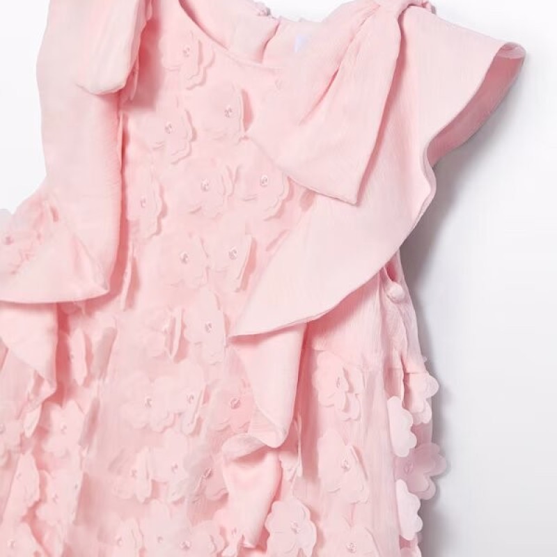 Kid's Pink Dress With Flowers Kid's Pink Dress With Flowers