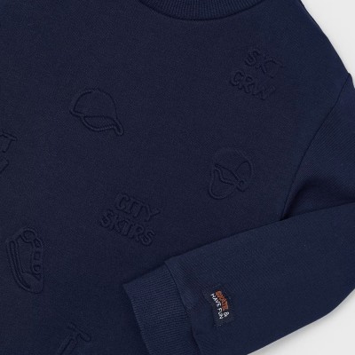 Children's Dark Blue Embossed Sweatshirt Mayoral
