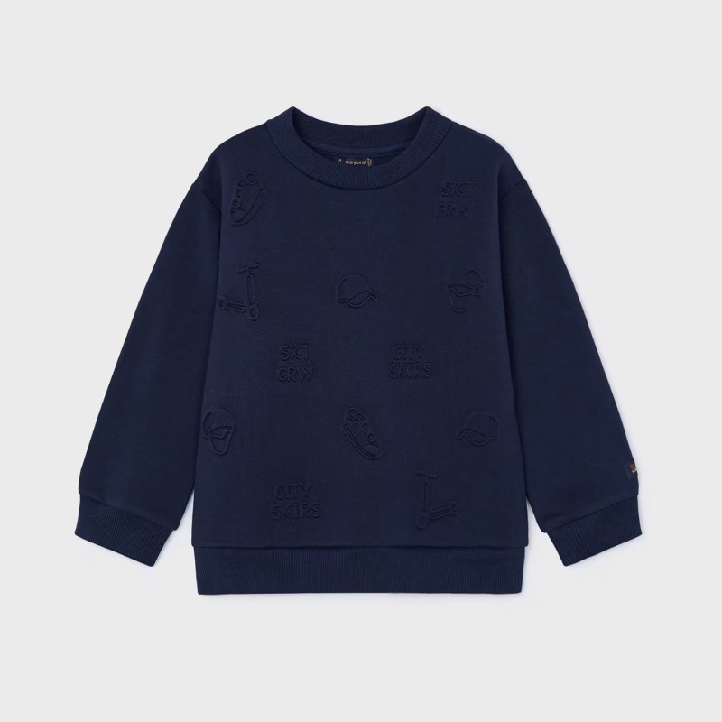 Children's Dark Blue Embossed Sweatshirt Mayoral