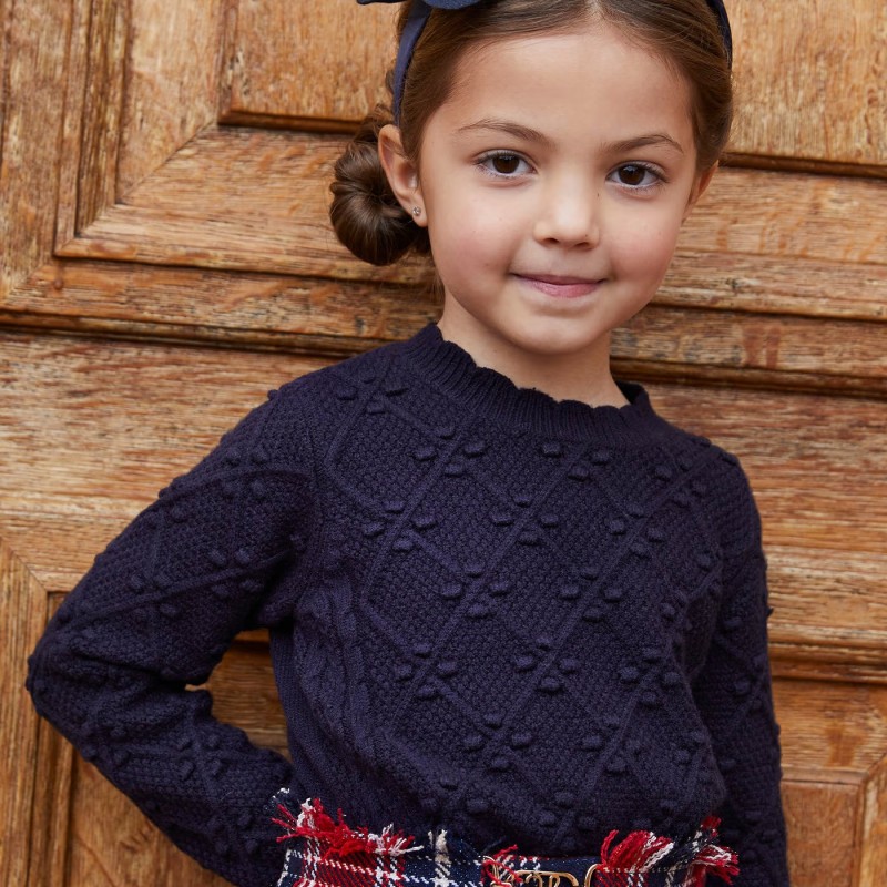 Παιδικό Σκούρο Μπλε Πουλόβερ Abel And Lula