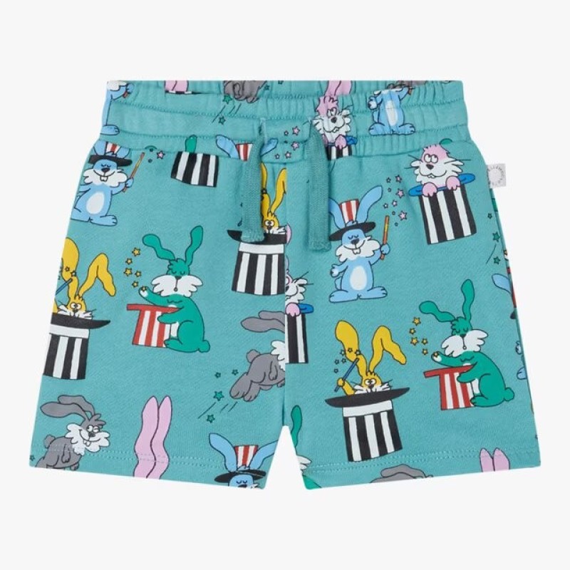 Stella McCartney Baby Shorts with Magic Bunny Mint Green Stella McCartney Baby Shorts with Magic Bunny Mint Green