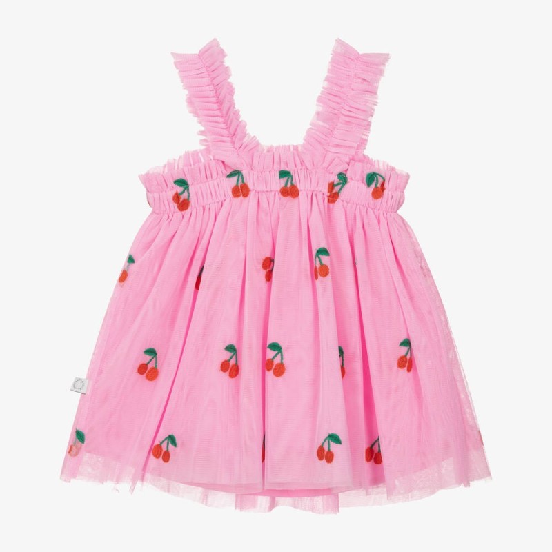 Baby Pink Tulle Dress With Cherries Stella Mc Cartney Baby Pink Tulle Dress With Cherries Stella Mc Cartney