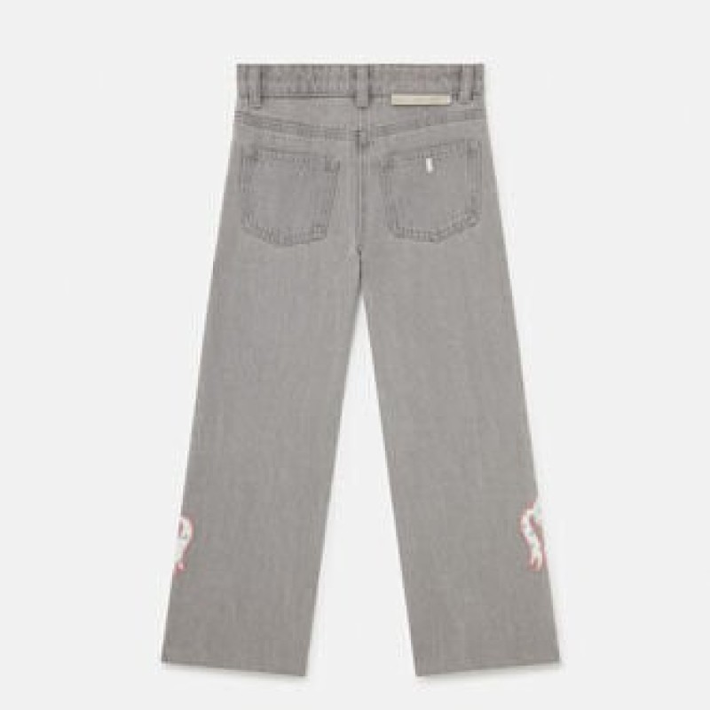 Kids Grey Horse Applique Denim Jean Stella Mc Cartney Kids Grey Horse Applique Denim Jean Stella Mc Cartney