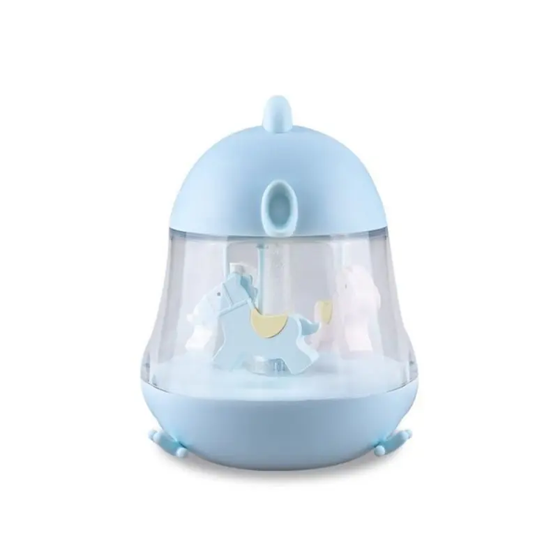 Lamp with a music light blue carousel Lamp with a music light blue carousel