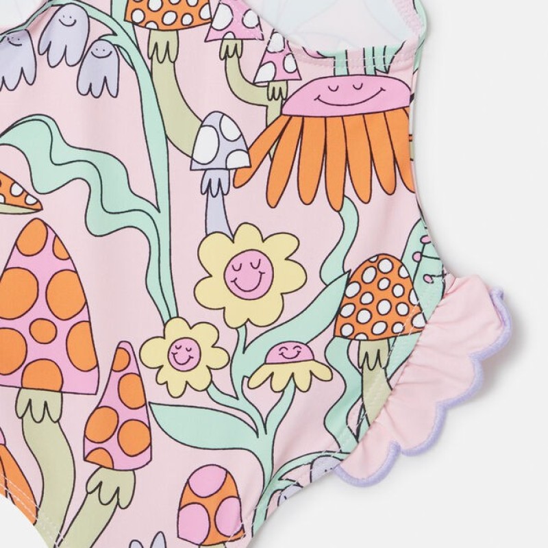 Woodland Print Frilled Swimsuit Stella Mc Cartney Woodland Print Frilled Swimsuit Stella Mc Cartney