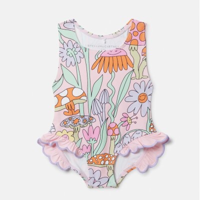 Woodland Print Frilled Swimsuit Stella Mc Cartney Woodland Print Frilled Swimsuit Stella Mc Cartney