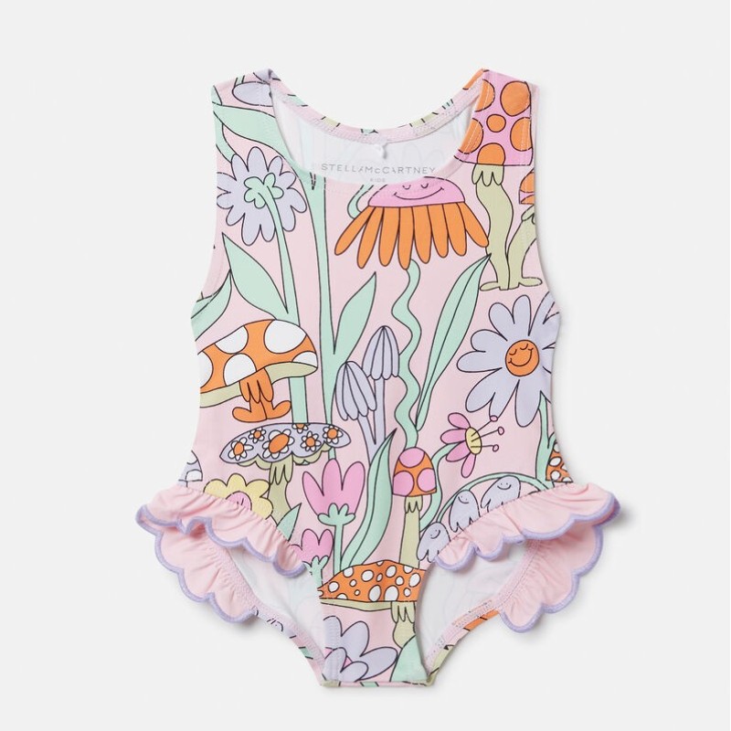Woodland Print Frilled Swimsuit Stella Mc Cartney Woodland Print Frilled Swimsuit Stella Mc Cartney