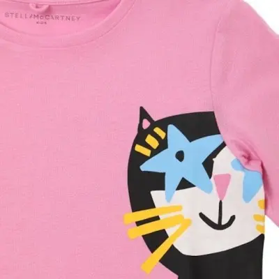 Cats Pink Jersey Dress Stella Mc Cartney Cats Pink Jersey Dress Stella Mc Cartney