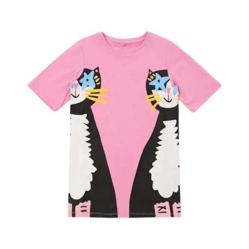 Cats Pink Jersey Dress Stella Mc Cartney Cats Pink Jersey Dress Stella Mc Cartney