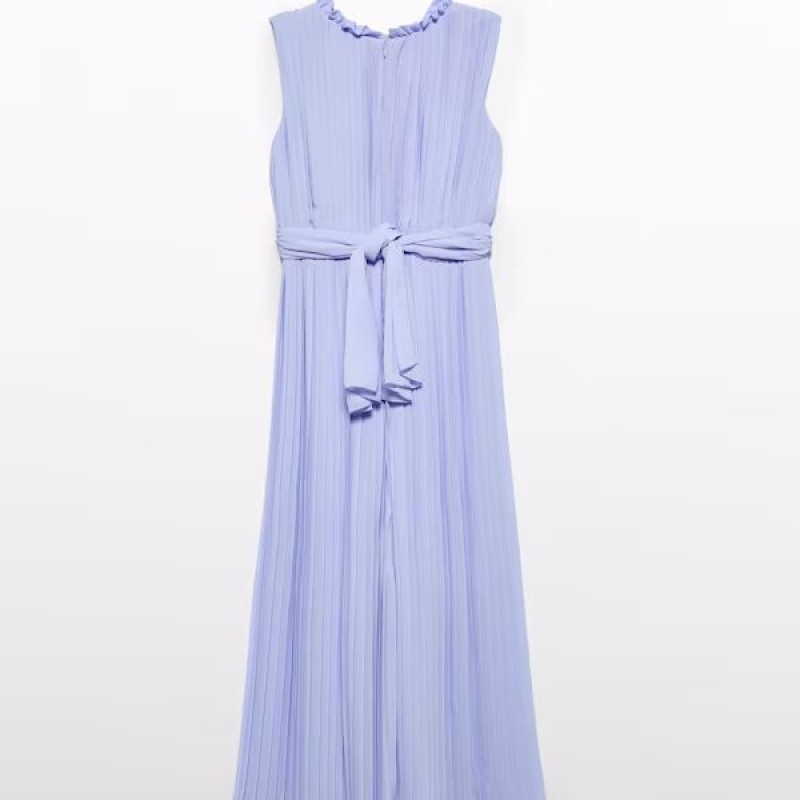 Abel & Lula Pleated Crepe Dungarees Lilac With Flowers Abel & Lula Pleated Crepe Dungarees Lilac With Flowers