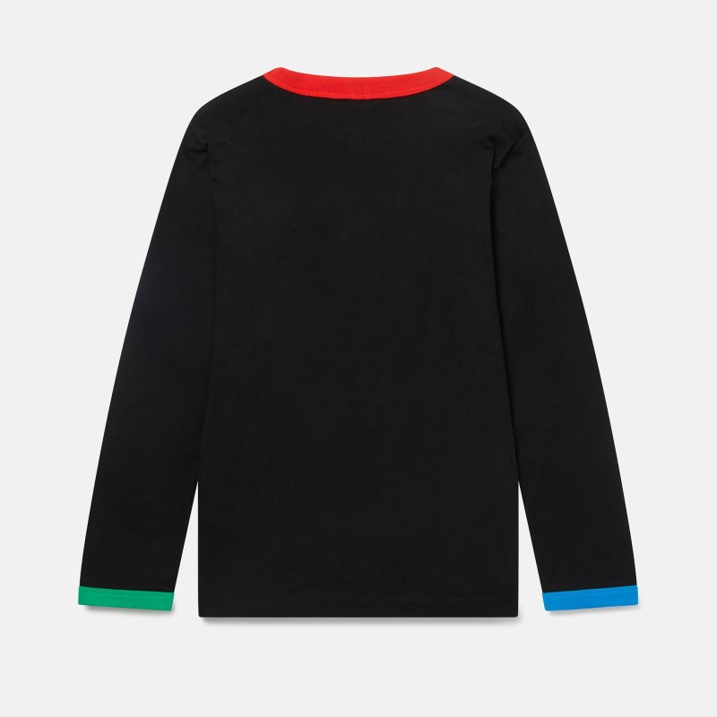 Stella McCartney Kids Smile Face Print Cotton Longsleeve blouse Stella McCartney Kids Smile Face Print Cotton Longsleeve blouse