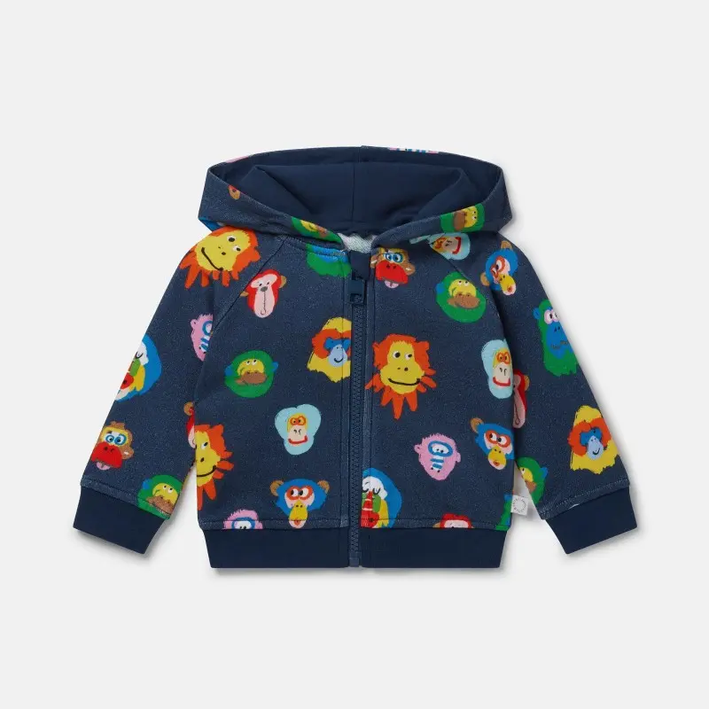 Stella Mc Cartney Baby Multicolour Monkey Hoodie Stella Mc Cartney Baby Multicolour Monkey Hoodie