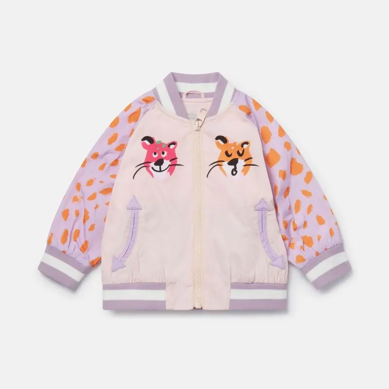 Stella Mc Cartney Βρεφικό Cheetah Face Bomber Jacket Stella Mc Cartney Βρεφικό Cheetah Face Bomber Jacket