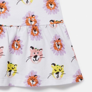 Stella Mc Cartney Βρεφικό Φόρεμα Με Cheetah Λευκό 