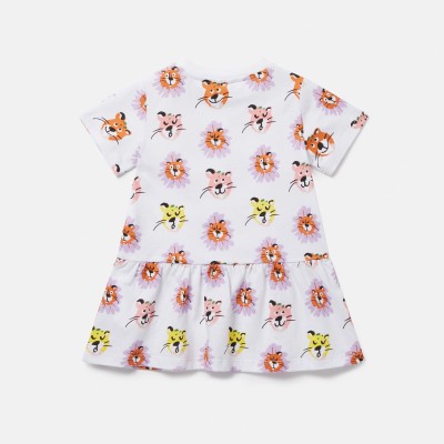 Stella Mc Cartney Cheetah Face Print Dress White Stella Mc Cartney Cheetah Face Print Dress White