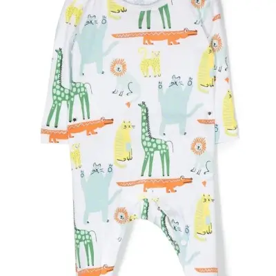 Stella Mc Cartney Baby Bodysuit Set With Animals Stella Mc Cartney Baby Bodysuit Set With Animals