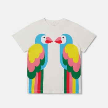 Stella Mc Cartney Βρεφικό Μπλουζάκι Μάκο Με Παπαγάλους