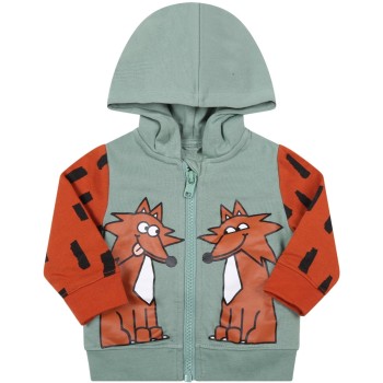 Stella Mc Cartney Baby Green Hoodie with 2 Foxes