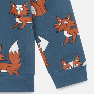Stella Mc Cartney Kids Fox Print Cotton Fleece Sweatshirt