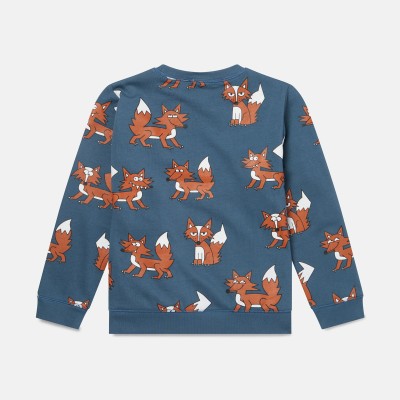 Stella Mc Cartney Kids Fox Print Cotton Fleece Sweatshirt