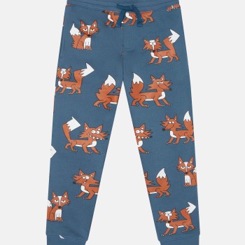 Stella McCartney Kids Fox Print Cotton Fleece Joggers
