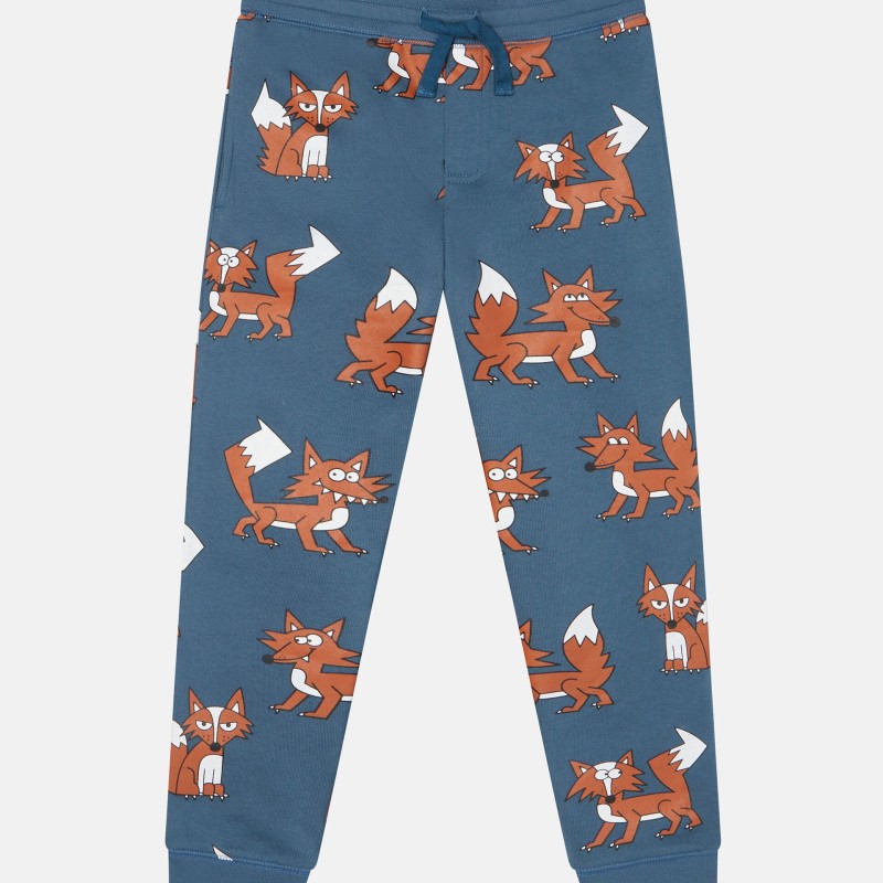 Stella McCartney Kids Fox Print Cotton Fleece Joggers