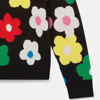 Stella Mc cartney Παιδικό Πλεκτό λουλούδι παγιέτα Intarsia πουλόβερ Stella Mc cartney Παιδικό Πλεκτό λουλούδι παγιέτα Intarsia πουλόβερ