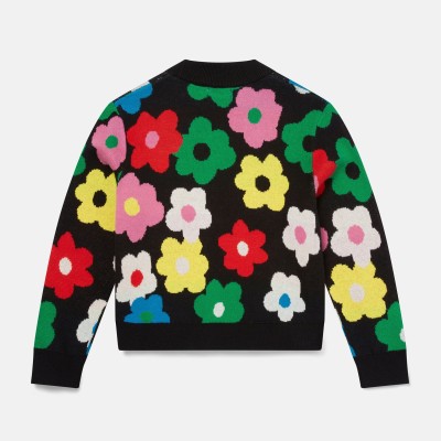 Stella Mc cartney Παιδικό Πλεκτό λουλούδι παγιέτα Intarsia πουλόβερ Stella Mc cartney Παιδικό Πλεκτό λουλούδι παγιέτα Intarsia πουλόβερ