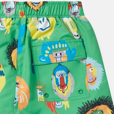 Stella McCartney Παιδικό Μαγιό Βερμούδα με Πολύχρωμα Πρόσωπα Μαϊμούδων Πράσινο Stella McCartney Παιδικό Μαγιό Βερμούδα με Πολύχρωμα Πρόσωπα Μαϊμούδων Πράσινο