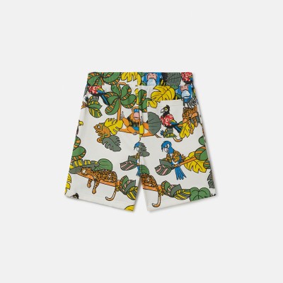 Stella McCartney Kids White Jungle Bermuda Shorts Stella McCartney Kids White Jungle Bermuda Shorts