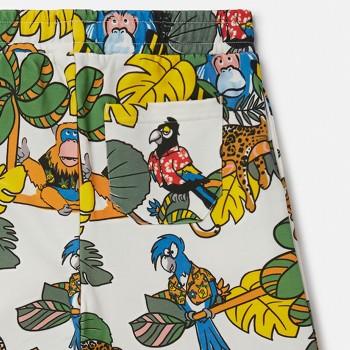 Stella McCartney Παιδική Λευκή Βερμούδα «Ζούγκλα»