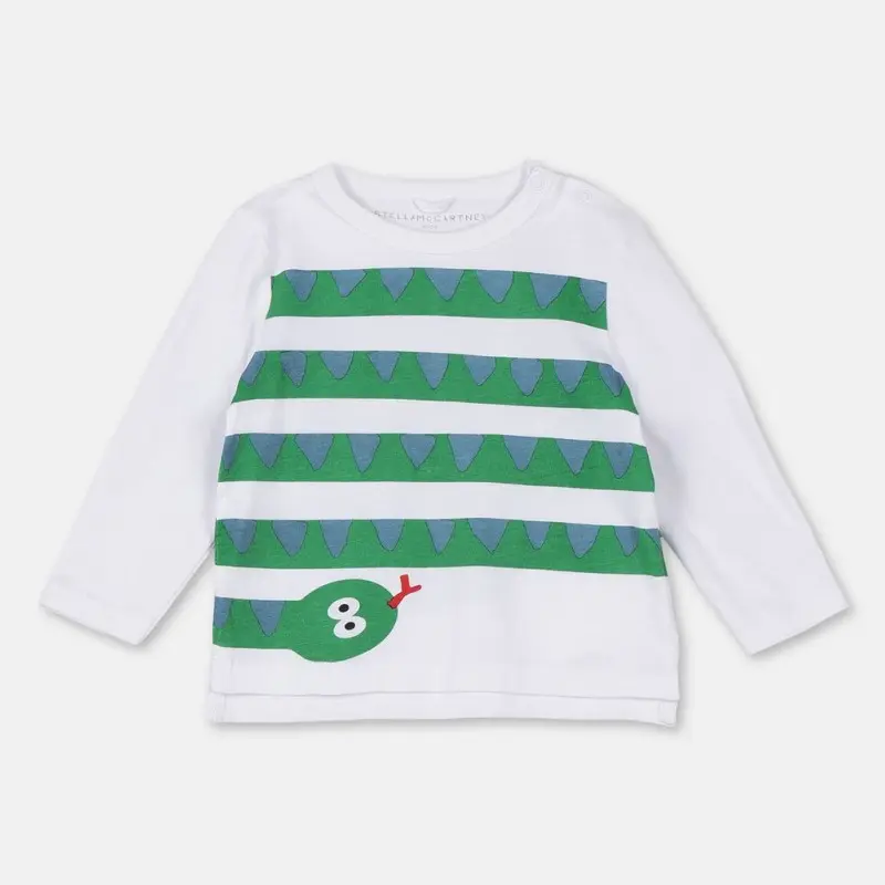 Stella McCartney Baby Green Snake Cotton Top Stella McCartney Baby Green Snake Cotton Top