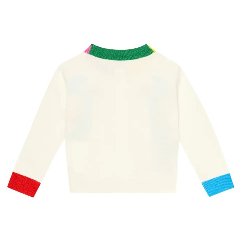 Stella Mc Cartney Baby Ivory Cardigan With Parrots Stella Mc Cartney Baby Ivory Cardigan With Parrots